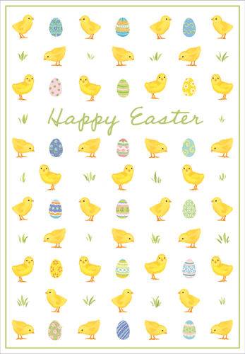 Chicks And Eggs Easter Card