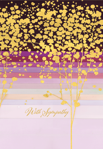 Golden Branches Foil Sympathy Card