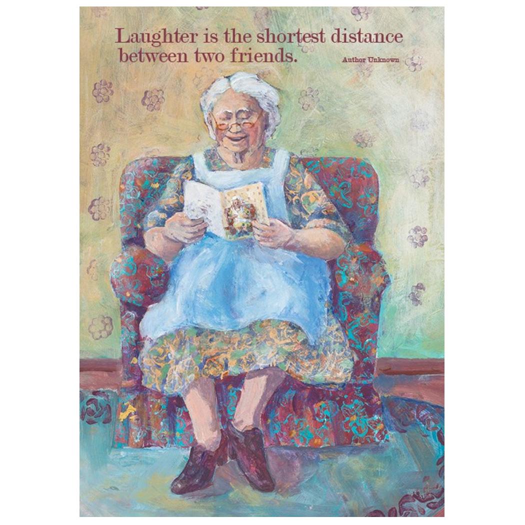 Birthday, Laughter is the Shortest Distance Greeting Card