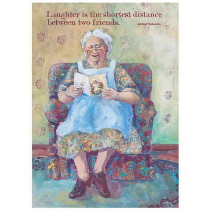 Birthday, Laughter is the Shortest Distance Greeting Card