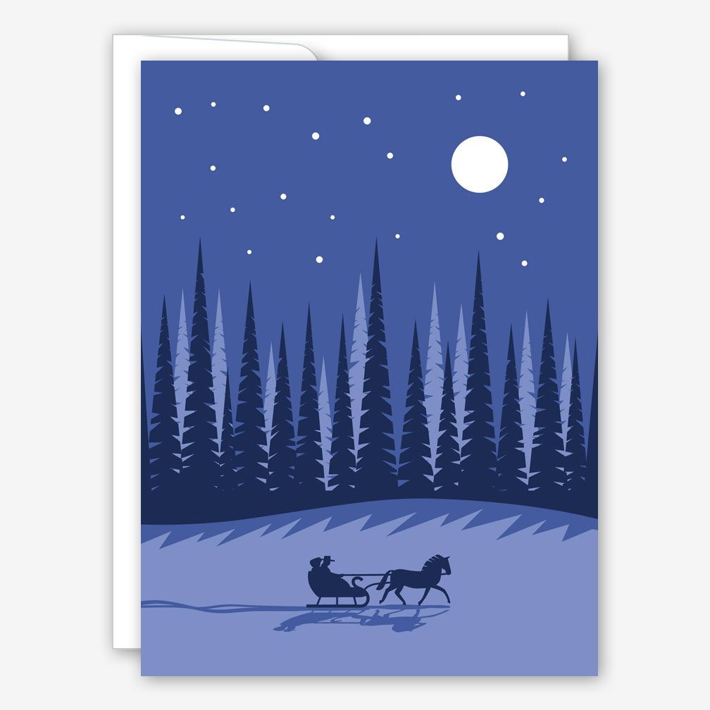 One horse open sleigh Boxed Christmas Cards