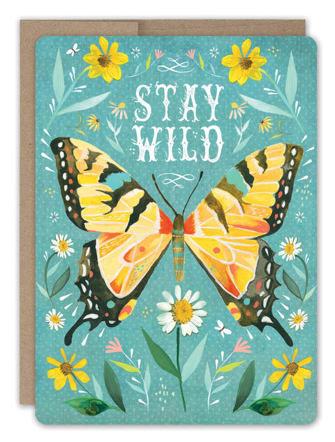 Stay Wild Butterfly Birthday Card