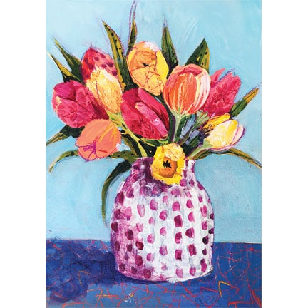 Tulips in a Dot Pot Note cards