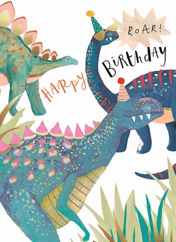 DINOSAURS Birthday Card