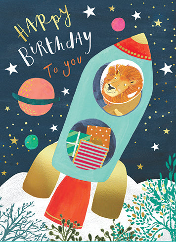ROCKET birthday card
