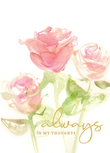 REMEMBRANCE ROSES Greeting card