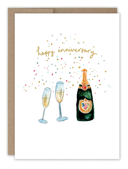 Champagne Anniversary Card