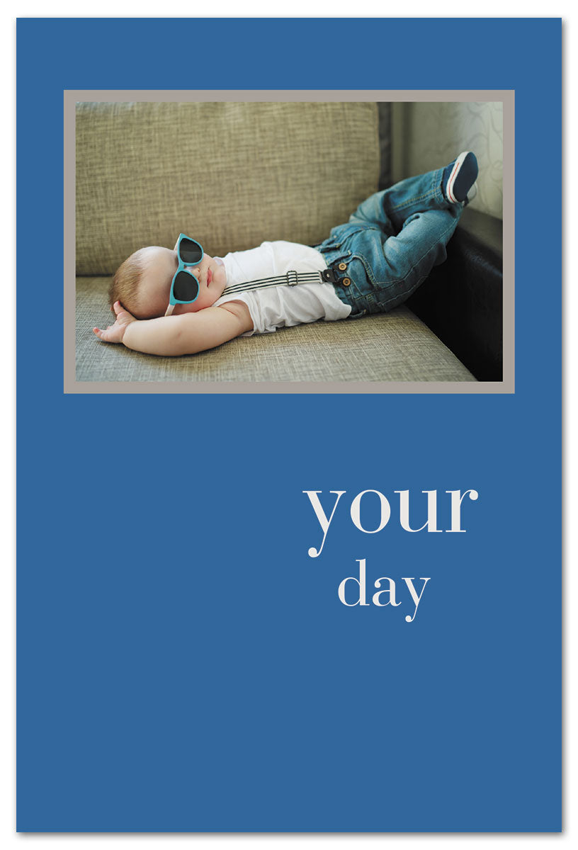 Couch Potato Baby in Shades card