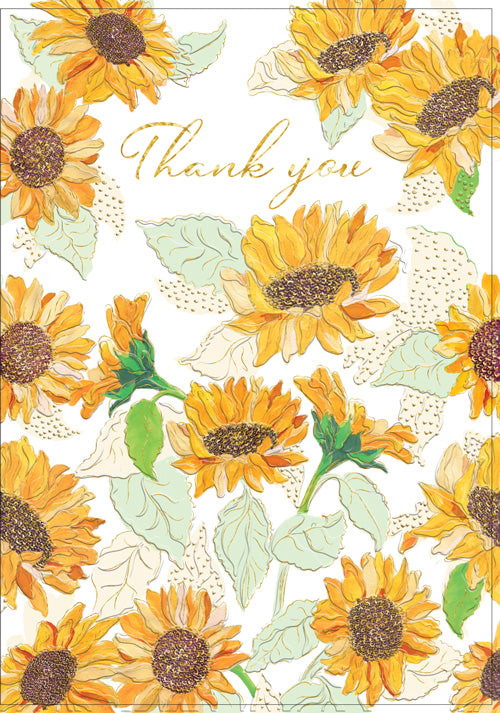 Sunflowers Thank You Greeting Card