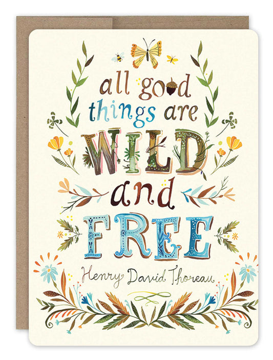 Wild And Free Birthday Card