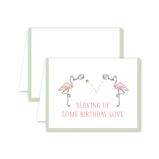 Zoo in the City Flamingo Birthday Card