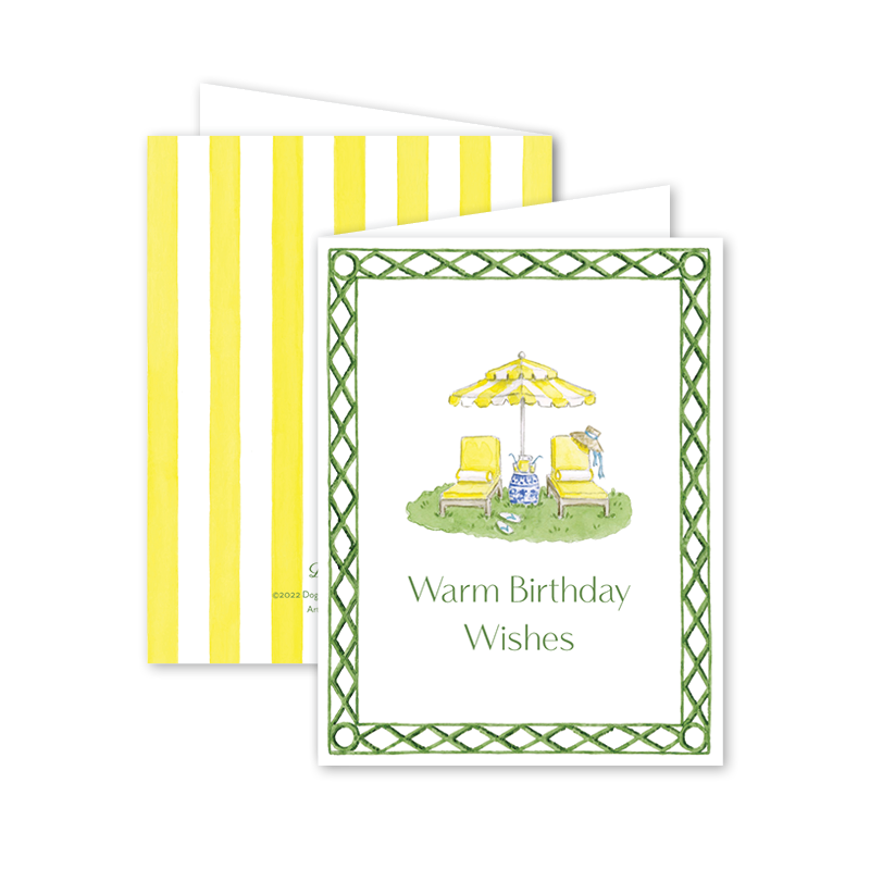 Poolside Cabana Birthday Card