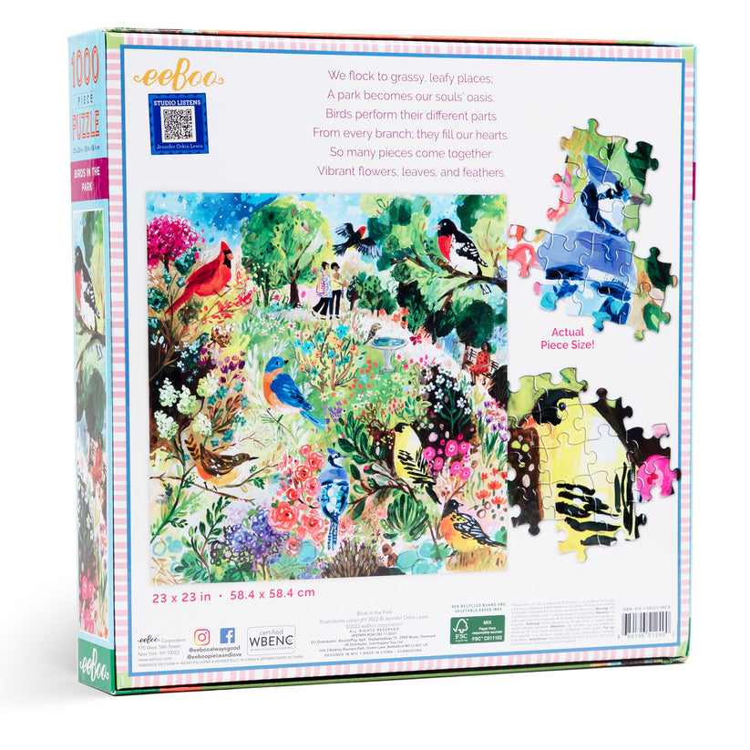 Birds in the Park 1000 Piece Puzzle