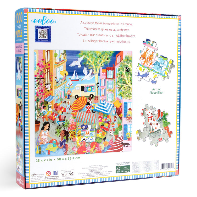 Marketplace in France 1000PC Puzzle