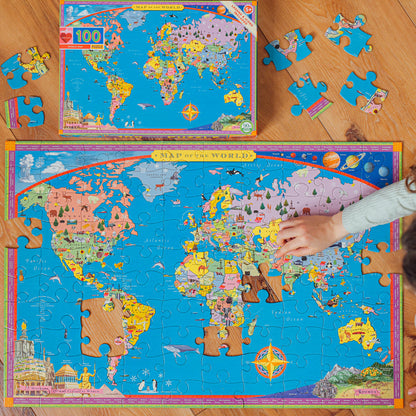 World Map 100 Piece Puzzle