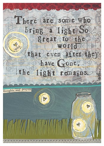 LIGHT REMAINS Sympathy Card