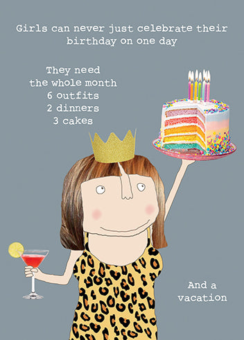 GIRLS BDAY  greeting card