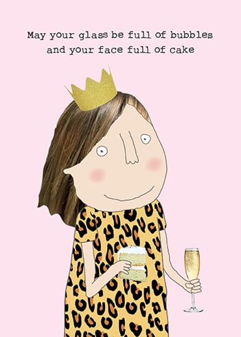 BUBBLES AND CAKE Greeting Card