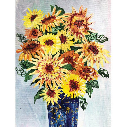 Golden Boquet blank note card