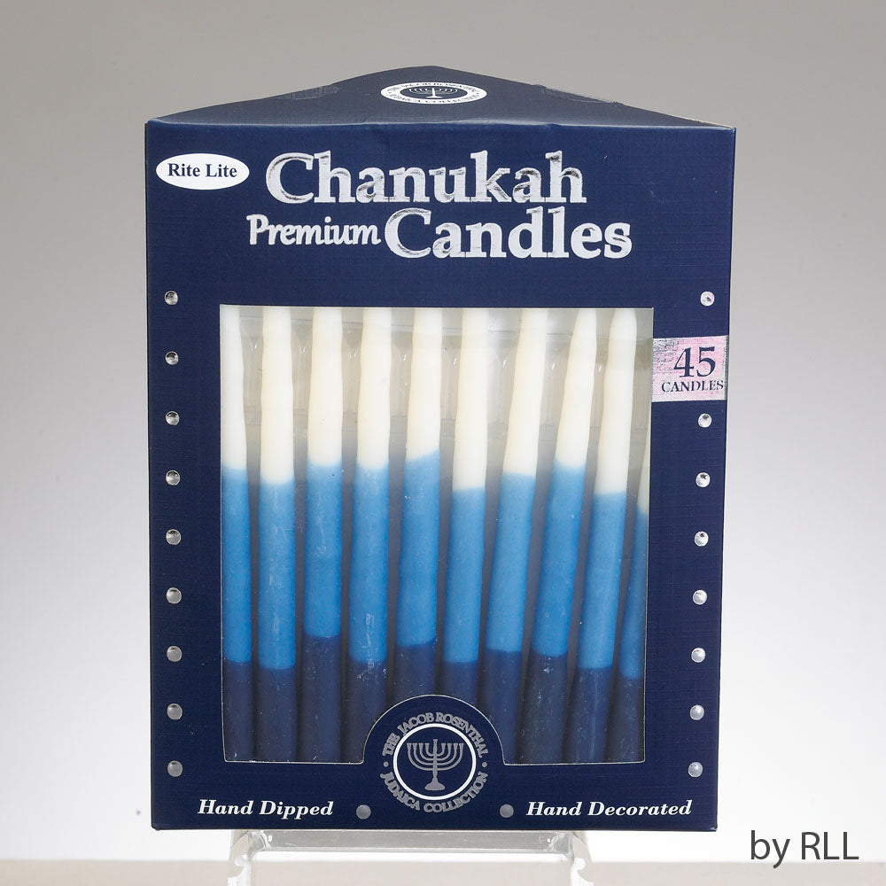 Blue/Wht Tri Color Chanukah Candles