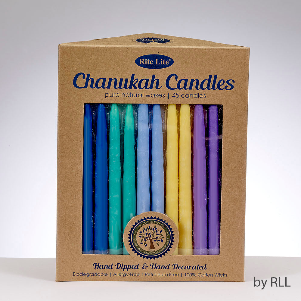 Chanukah Candles -Multi Color Pure Vegetable Wax