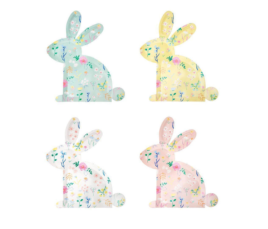 Wild Flower Bunny Dinner Plates