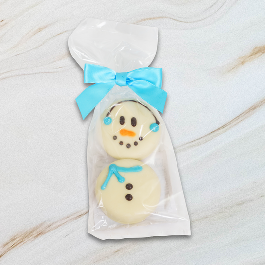 White Chocolate Covered Oreo Snowman