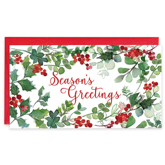 Money Gift Card Holder- Christmas Holiday Berries