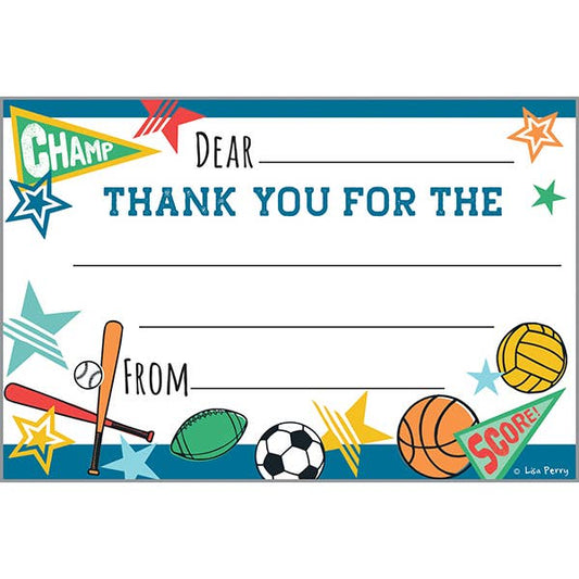 Kids Thank You Postcard - Sports