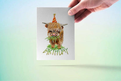 Herbivore Cow Birthday - Funny Birthday Card