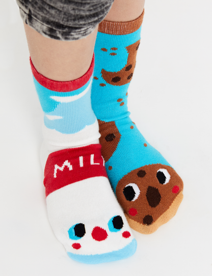 Milk & Cookies Socks KIDS LARGE