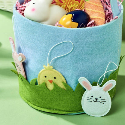 Hand-Crafted Felt Easter Basket with Removeable Ornaments