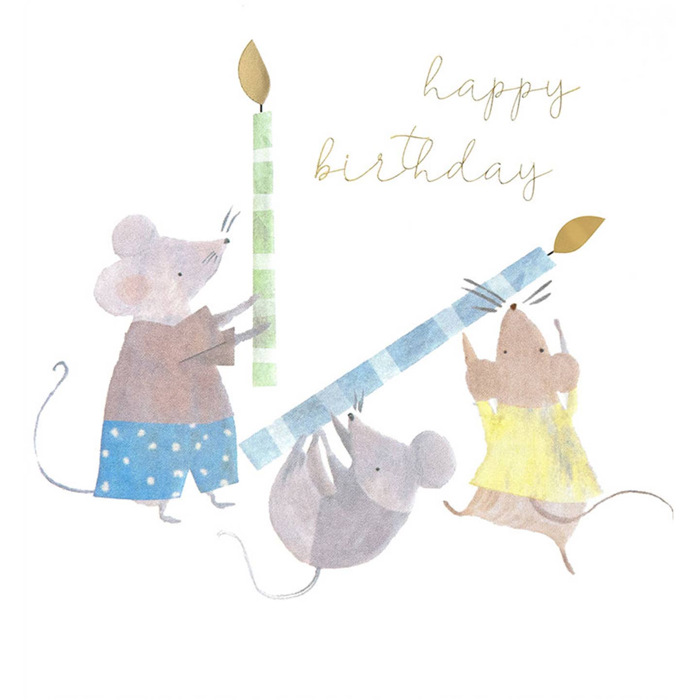 Birthday Mouse Candles Greeting Card