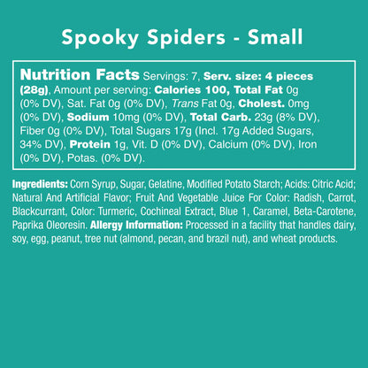 Spooky Spiders Sour Gummy's