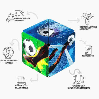 Shashibo Soccer - Magnetic Puzzle Cube STEAM MESH - NEW