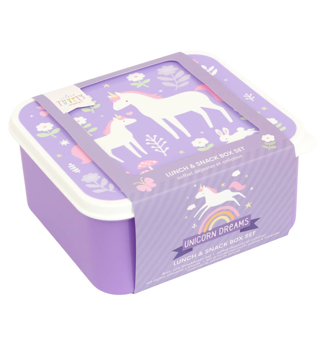 Lunch & snack box set: Unicorn dreams