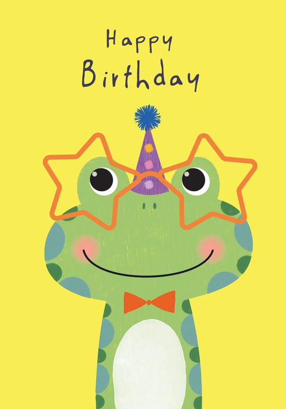 Birthday Frog Greeting Card