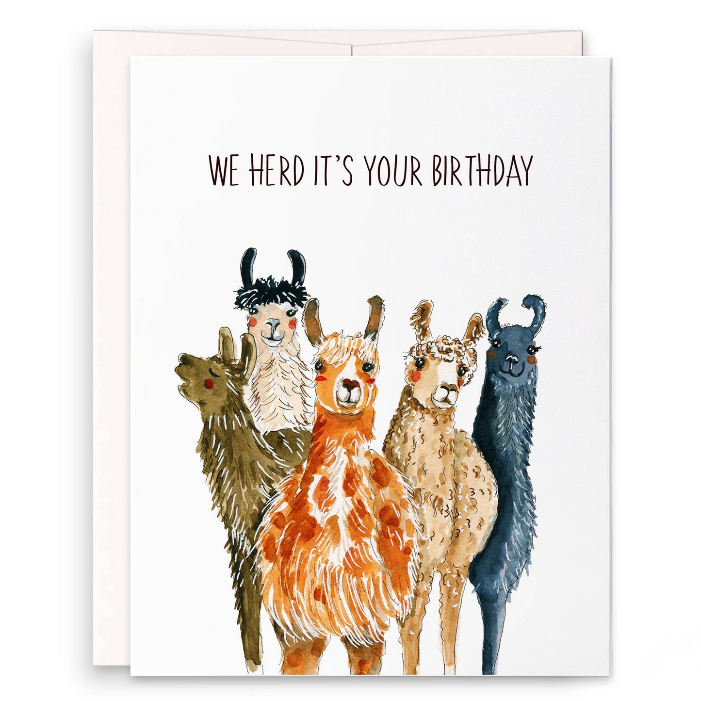 Llamas Friends Herd - Funny Birthday Card