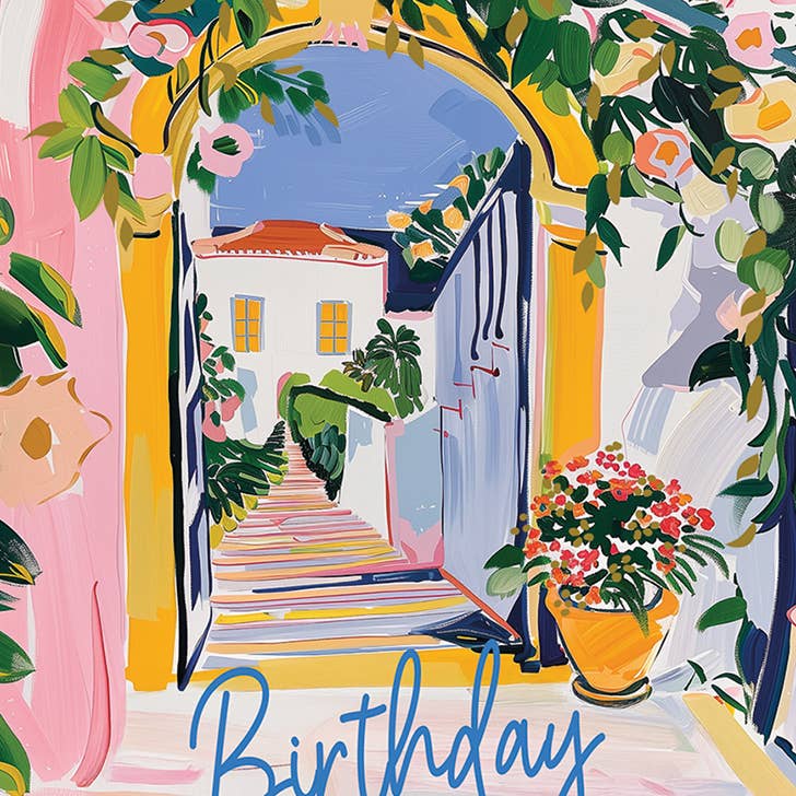 Doorway Birthday Greeting Card 4.5 X 6.25"