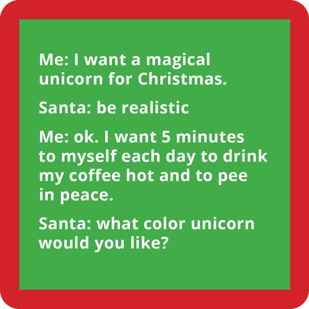 COASTER: XMAS Unicorn