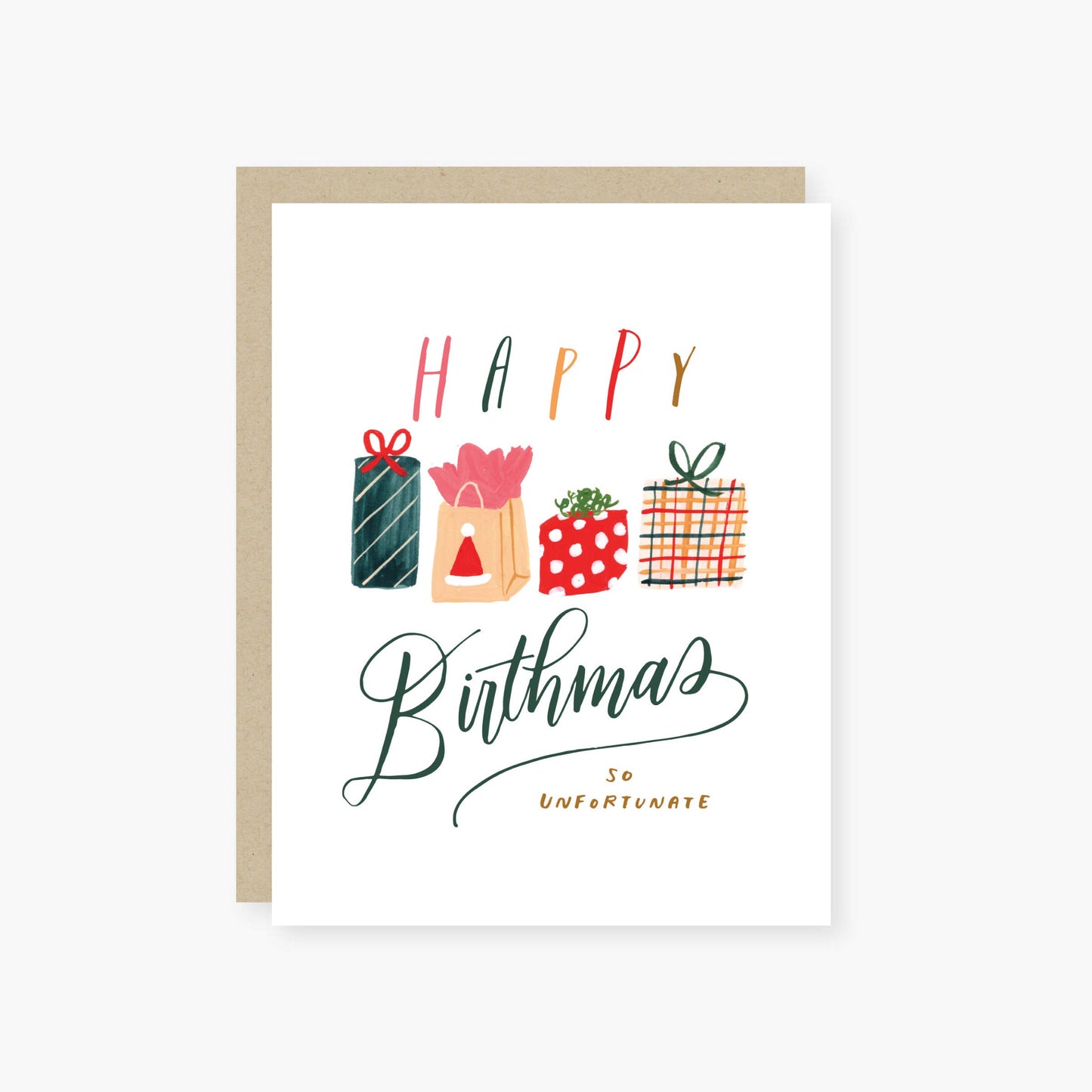 Happy birthmas christmas birthday card