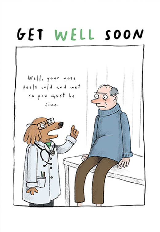 Doctor Dog Get Well Greeting Card
