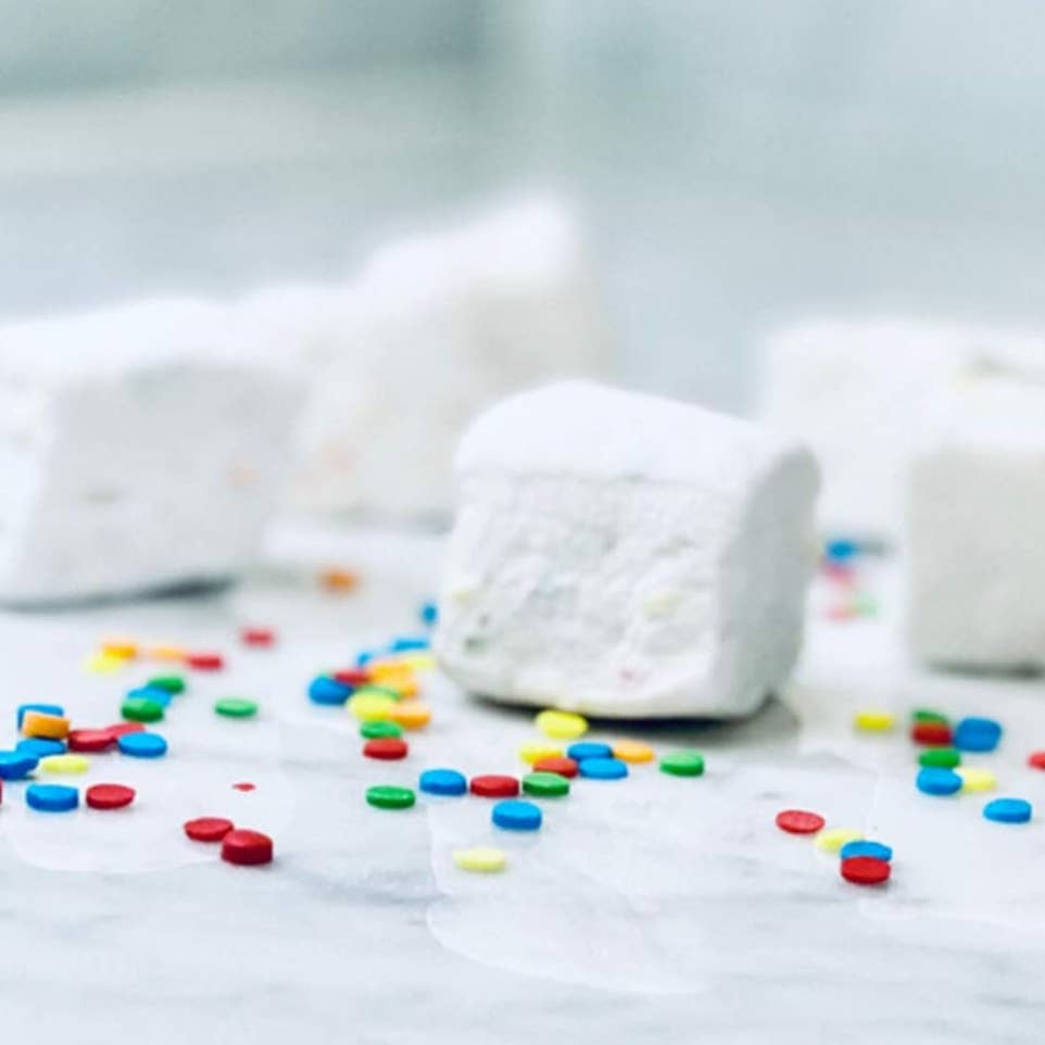 Handmade All-Natural Marshmallows - Birthday Cake - 4 oz Bag