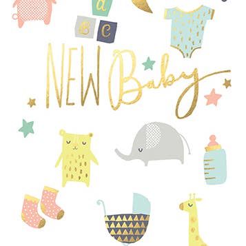 Baby Icons New Baby Greeting Card
