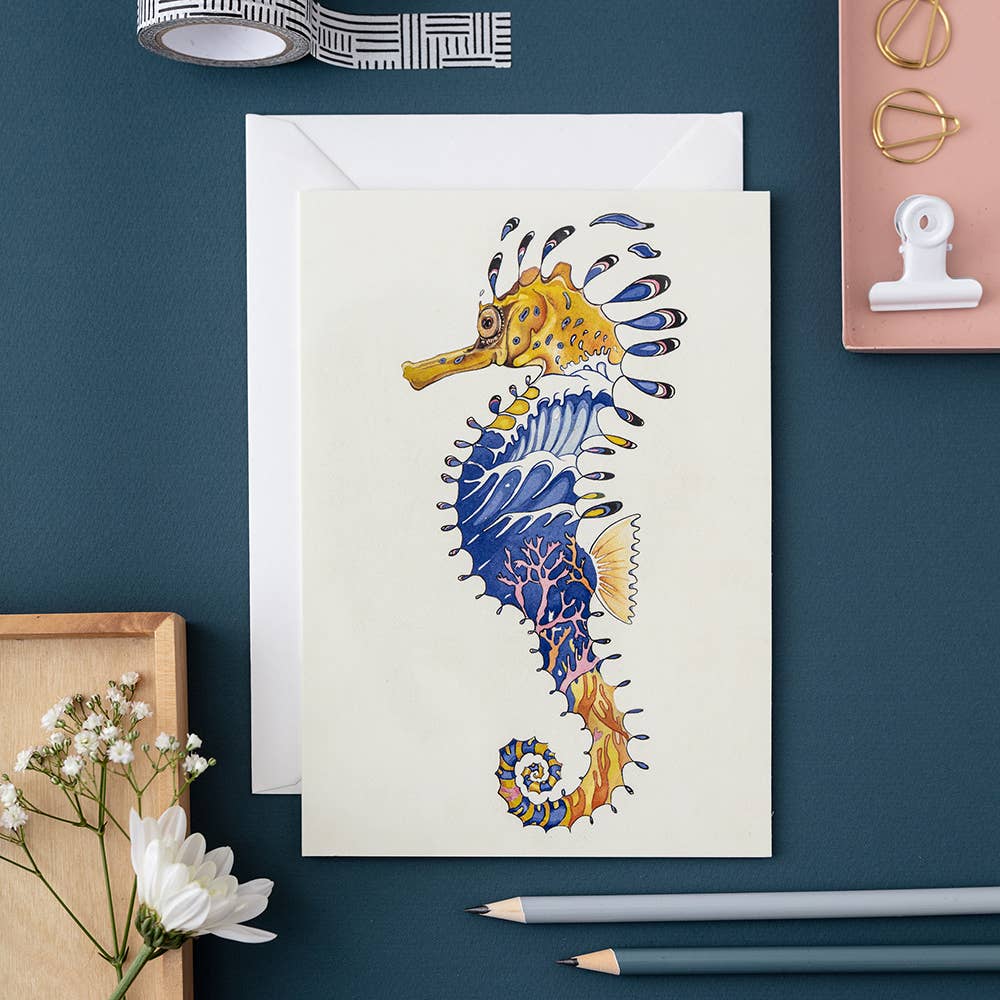 Seahorse Blank Card