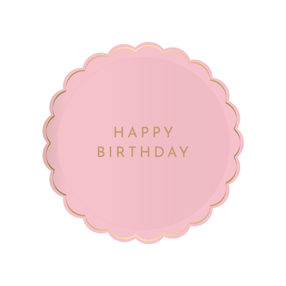 PETAL PINK SIGNATURE HAPPY BIRTHDAY SMALL PLATE