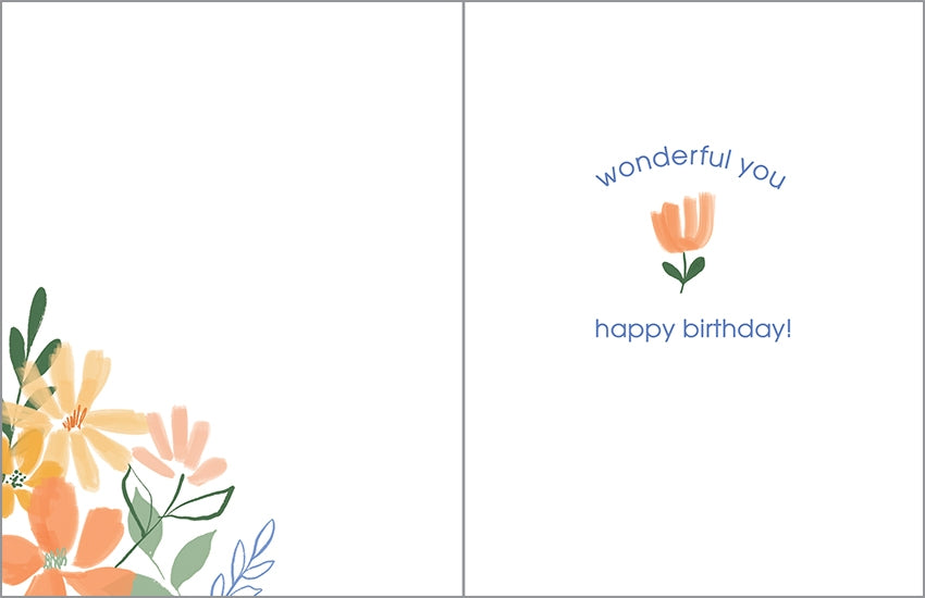 Birthday Greeting Card - Charming Flowers