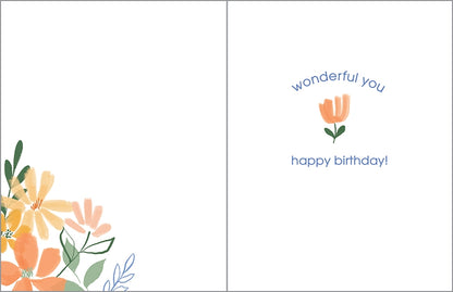 Birthday Greeting Card - Charming Flowers