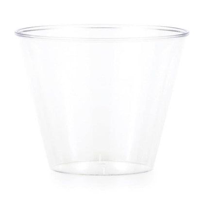 Clear 9 oz Plastic Tumblers, 8/Pkg