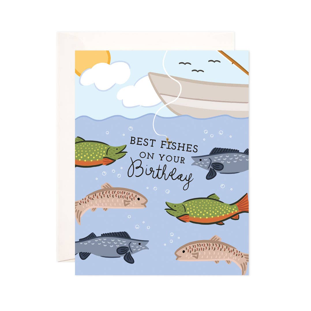 Best Fishes Greeting Card - Punny Birthday Card